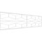 Ekena Millwork Set of Four Panels for 94 1/2"W x 24 1/4"H Pueblo Fretwork Wainscot Wall Paneling WPKP12X01X47PBL - alternate 1